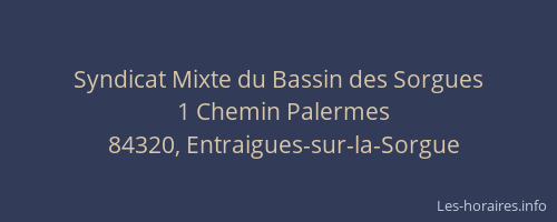 Syndicat Mixte du Bassin des Sorgues