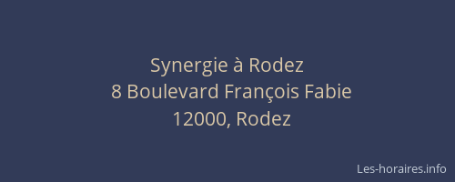 Synergie à Rodez