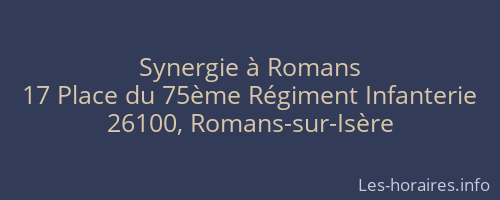 Synergie à Romans