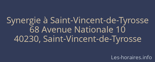 Synergie à Saint-Vincent-de-Tyrosse