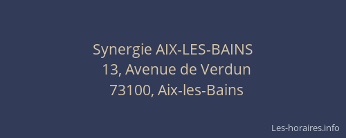 Synergie AIX-LES-BAINS