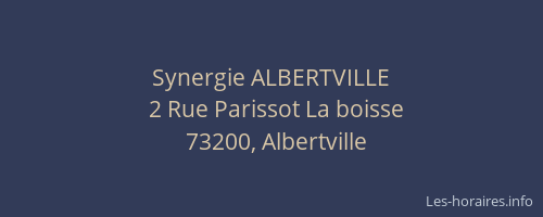 Synergie ALBERTVILLE