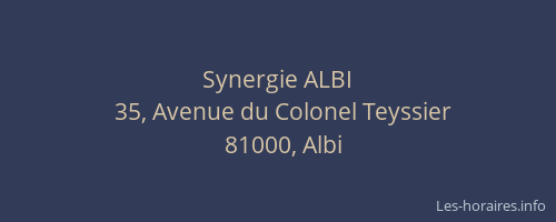Synergie ALBI
