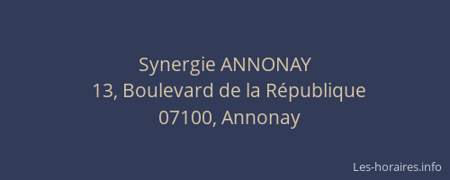 Synergie ANNONAY