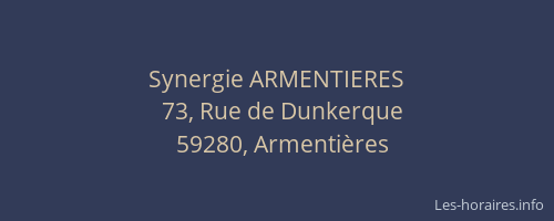 Synergie ARMENTIERES