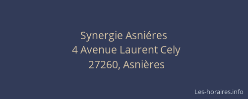 Synergie Asniéres