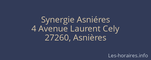 Synergie Asniéres