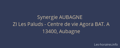 Synergie AUBAGNE