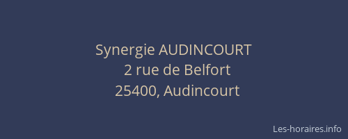 Synergie AUDINCOURT