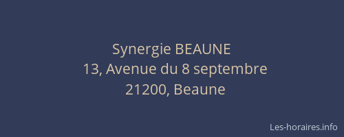 Synergie BEAUNE