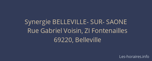 Synergie BELLEVILLE- SUR- SAONE