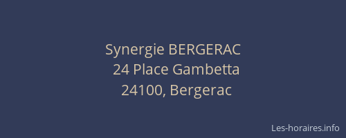 Synergie BERGERAC