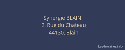 Synergie BLAIN