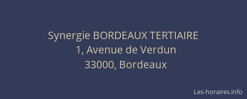Synergie BORDEAUX TERTIAIRE