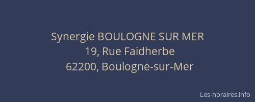 Synergie BOULOGNE SUR MER