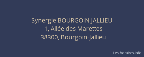 Synergie BOURGOIN JALLIEU