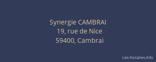Synergie CAMBRAI