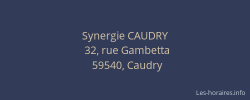 Synergie CAUDRY