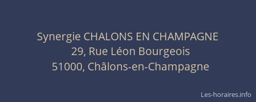 Synergie CHALONS EN CHAMPAGNE