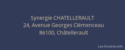 Synergie CHATELLERAULT