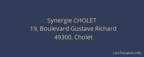 Synergie CHOLET