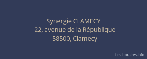Synergie CLAMECY