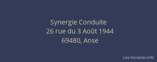 Synergie Conduite