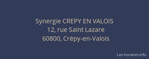 Synergie CREPY EN VALOIS