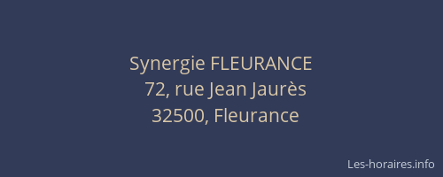 Synergie FLEURANCE