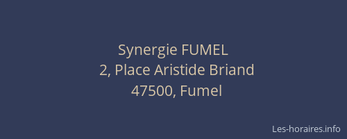Synergie FUMEL
