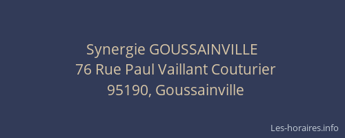 Synergie GOUSSAINVILLE