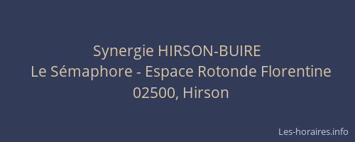 Synergie HIRSON-BUIRE