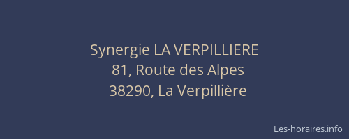 Synergie LA VERPILLIERE