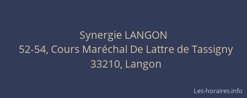 Synergie LANGON