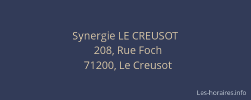 Synergie LE CREUSOT