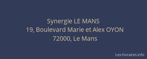 Synergie LE MANS