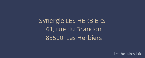 Synergie LES HERBIERS