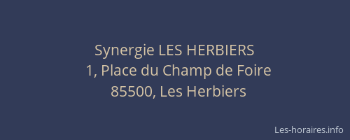 Synergie LES HERBIERS