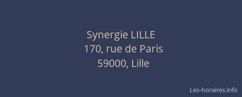 Synergie LILLE