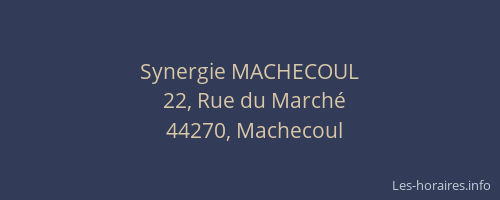 Synergie MACHECOUL