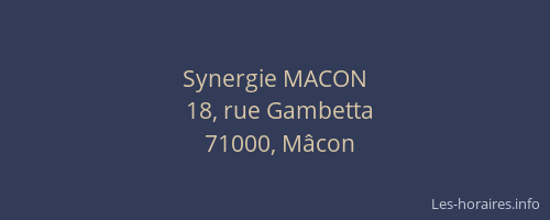 Synergie MACON