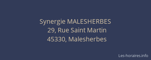 Synergie MALESHERBES