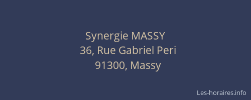 Synergie MASSY