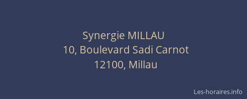 Synergie MILLAU