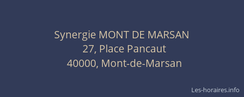 Synergie MONT DE MARSAN