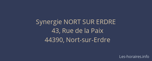 Synergie NORT SUR ERDRE