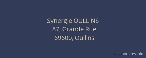 Synergie OULLINS