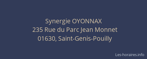 Synergie OYONNAX