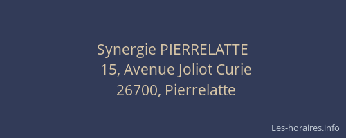 Synergie PIERRELATTE