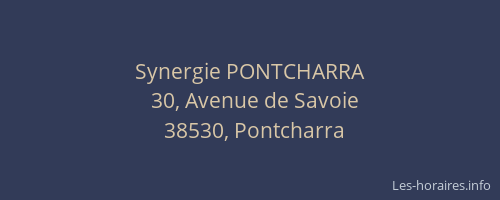 Synergie PONTCHARRA